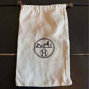 Hermes Dust Bag in Cream with Black Logo